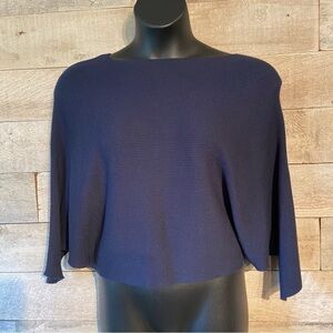 Jacqueline deYONG ‎ women’s navy blue rubbed sweater in size x-large